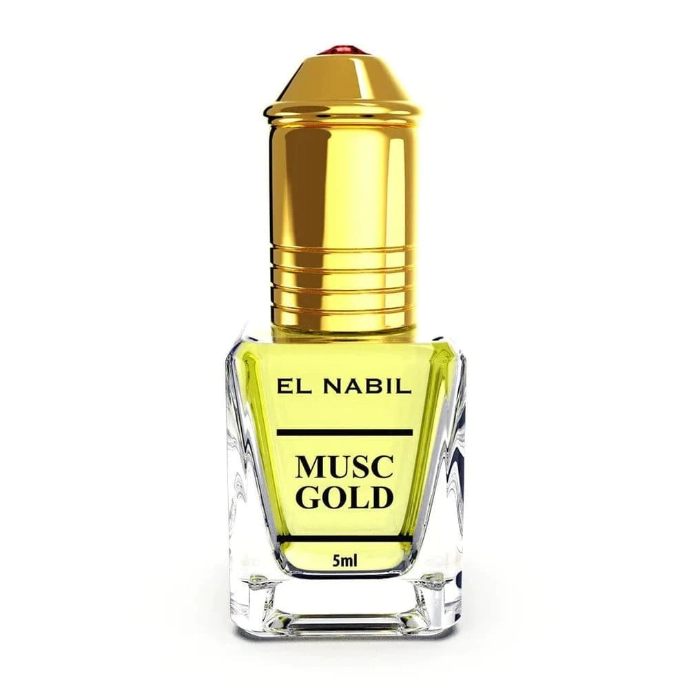 Musc Gold - Parfum : Hommes et Femmes - Extrait de Parfum Sans Alcool d'El Nabil - 5 ml El Nabil Parfums et eaux de Cologne 5060815001444 Librairie Musulmane Al-imen