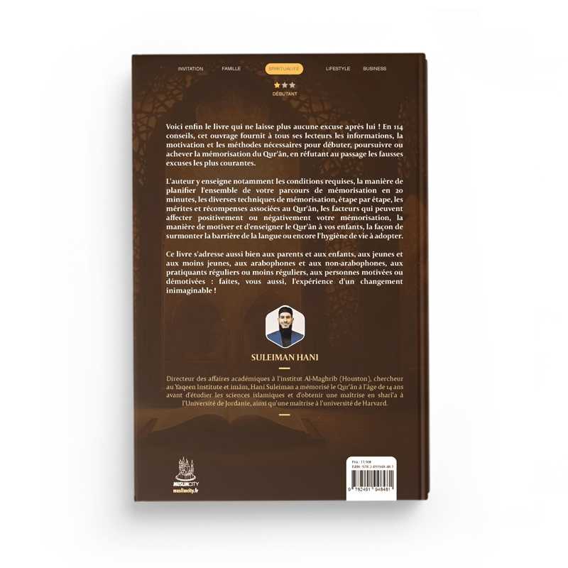 114 conseils pour mémoriser le Quran de Suleiman Hani - Livres par édition par MuslimCity disponible chez Al - imen