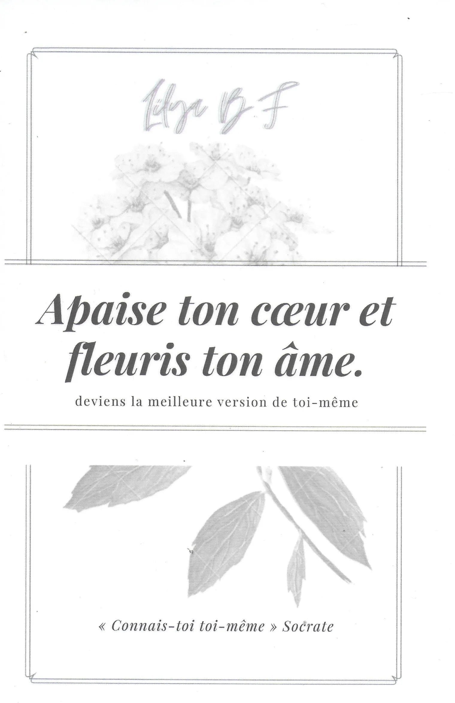 Apaise ton coeur et fleuris ton âme de Lilya B.F