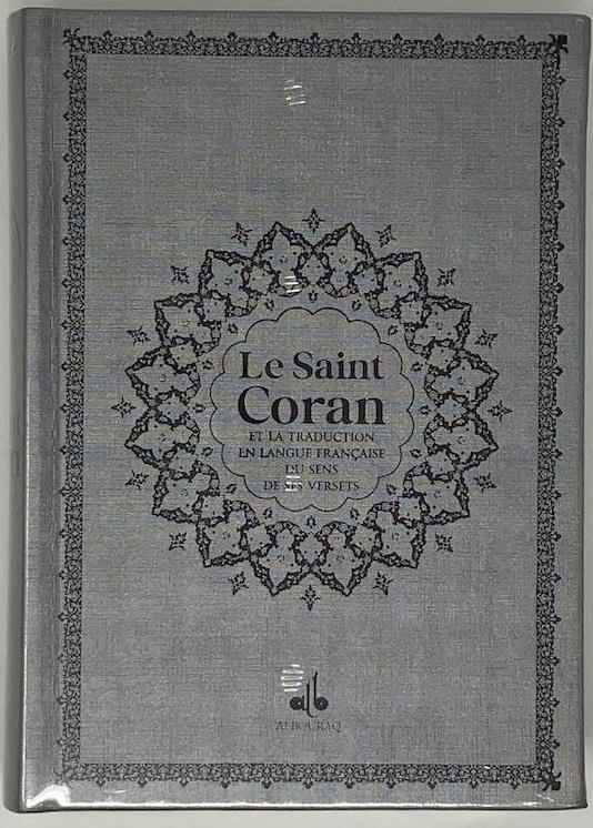 Le Saint Coran Bilingue (Arabe - Français) (Pages Arc en ciel) Argent - Albouraq