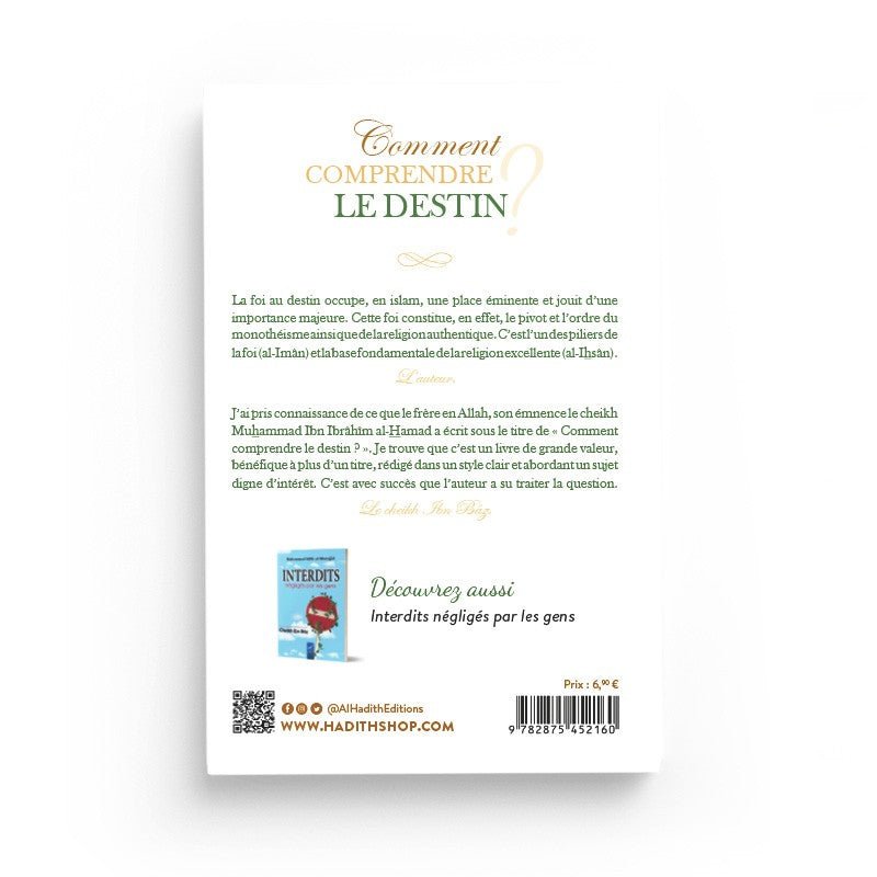 Comment comprendre le destin? par Muhammad al - Hamad - Livres par édition par Al - Hadîth disponible chez Al - imen