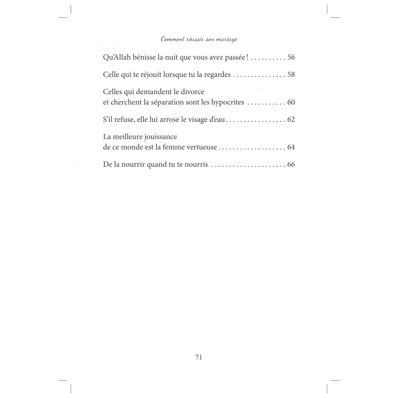 Comment Réussir Son Mariage, 30 Conseils Du Prophète par 'Amr 'abd Al - Mun'im Salîm - Livres par édition par Al - Hadîth disponible chez Al - imen