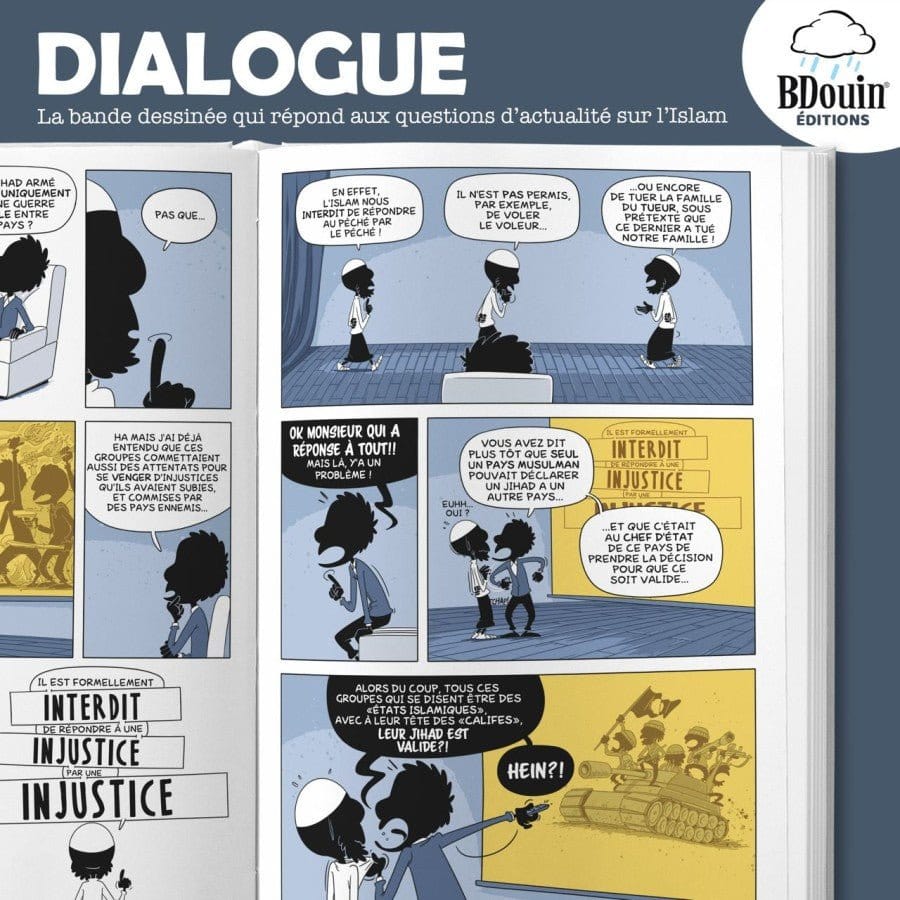 Dialogue - Tome 1 : La BD qui répond à toutes vos craintes sur l'islam de Norédine Allam BDouin Livre Islam Enfant 9789998770621 Librairie Musulmane Al-imen