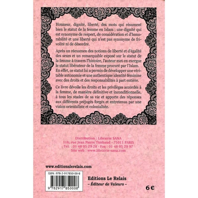 Honneur et Dignité - Le Statut de la femme en Islam d'après Abderrahmane El-Shiha Le Relais Livre Islam Femme 9782917850008 Librairie Musulmane Al-imen