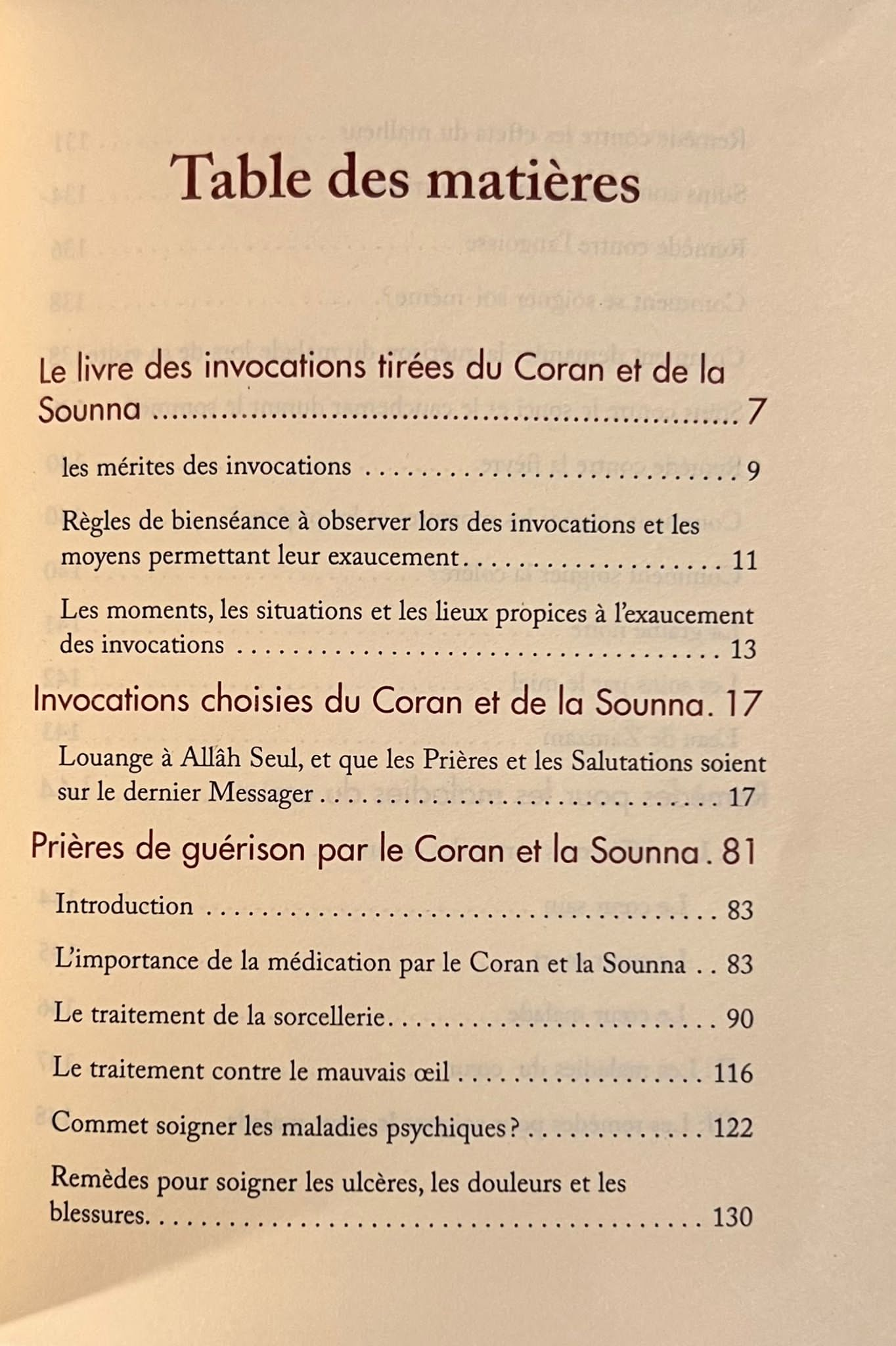 Invocations et Prieres de Guerison par le Coran et la Sounna par le Cheyk Sa'id Al - Qahtânî Noir - Livres par édition par Al - imen disponible chez Al - imen