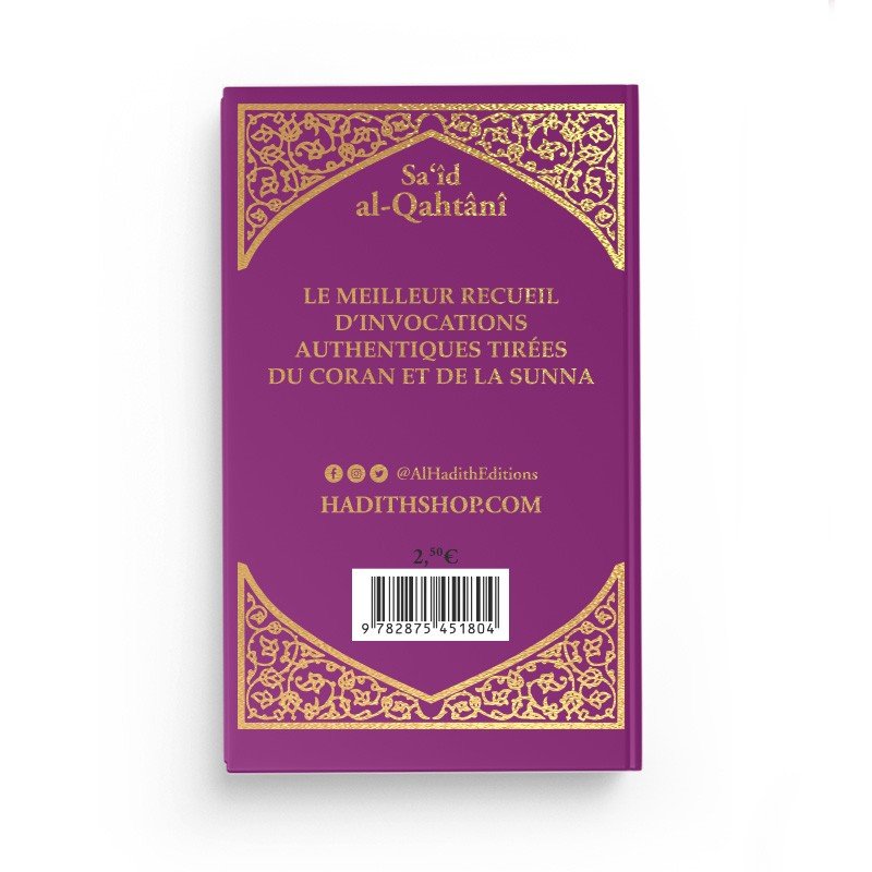 La citadelle du musulman de Sa‘îd al - Qahtânî Mauve - Livres par édition par Al - Hadîth disponible chez Al - imen