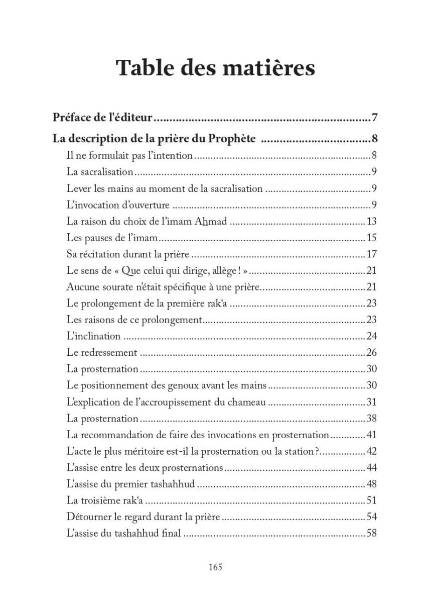 La Description des Prières du Prophète par Ibn Qayyim al-Jawziyya Al-Hadîth Livre > Islam 9782875453891 Librairie Musulmane Al-imen