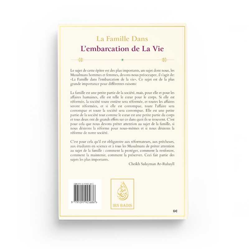 La famille dans l'embarcation de la vie par Sulayman Ar - Ruhaylî - Livres par édition par Ibn Badis disponible chez Al - imen