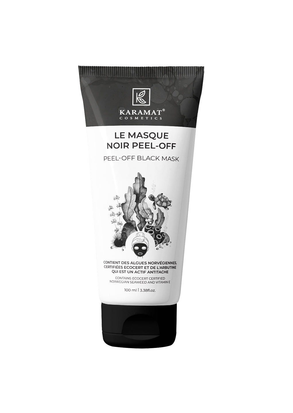 Le masque peel - off noir purifiant au charbon actif Karamat Cosmetics 100ml - Bien - être et Santé par Karamat Collection disponible chez Al - imen