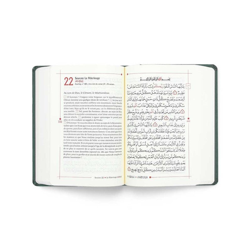 Le Noble Coran Traduction originale - Version Bilingue (Français - Arabe) Vert Foncé - Coran par Tawhid disponible chez Al - imen