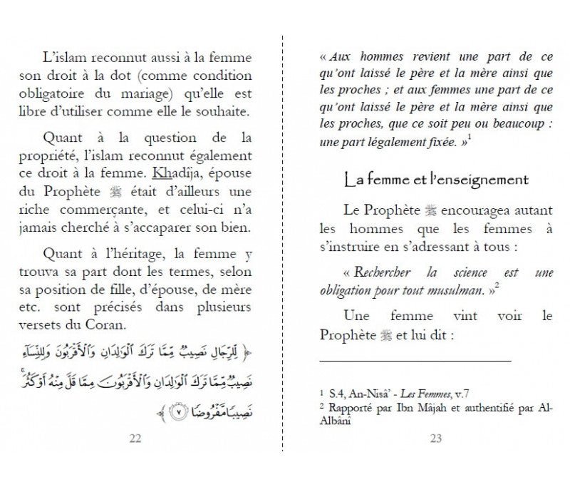 Le Prophète Muhammad (SAW) et la femme - Livres par édition par Al - Haramayn disponible chez Al - imen