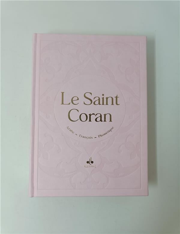 Le Saint Coran en Français, Arabe et Phonétique (Arc - en - ciel) - Format (17 x 24 cm) - Éditions Al Bouraq Rose Clair - Coran par Al Bouraq disponible chez Al - imen