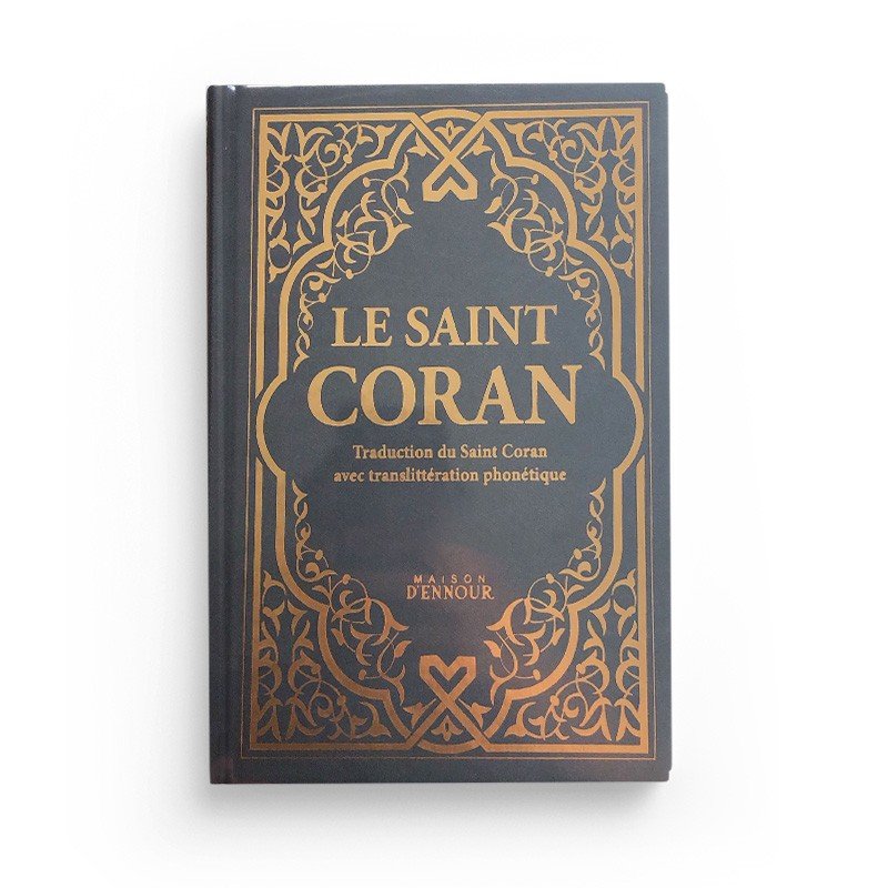 Le Saint Coran gris foncé doré - Arc - En - Ciel - Français - Arabe - Phonétique - Livres par édition par Maison d'Ennour disponible chez Al - imen