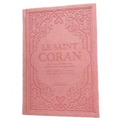 Le Saint Coran Rose Pâle - Couverture Daim - Pages Arc - En - Ciel - Français - Arabe - Phonétique - Maison Ennour - Coran par Maison d'Ennour disponible chez Al - imen