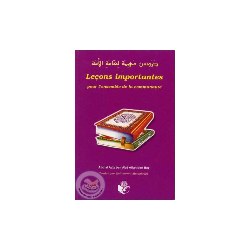 Leçons importantes pour l'ensemble de la communauté - Essalam - Livres par édition par Essalam disponible chez Al - imen