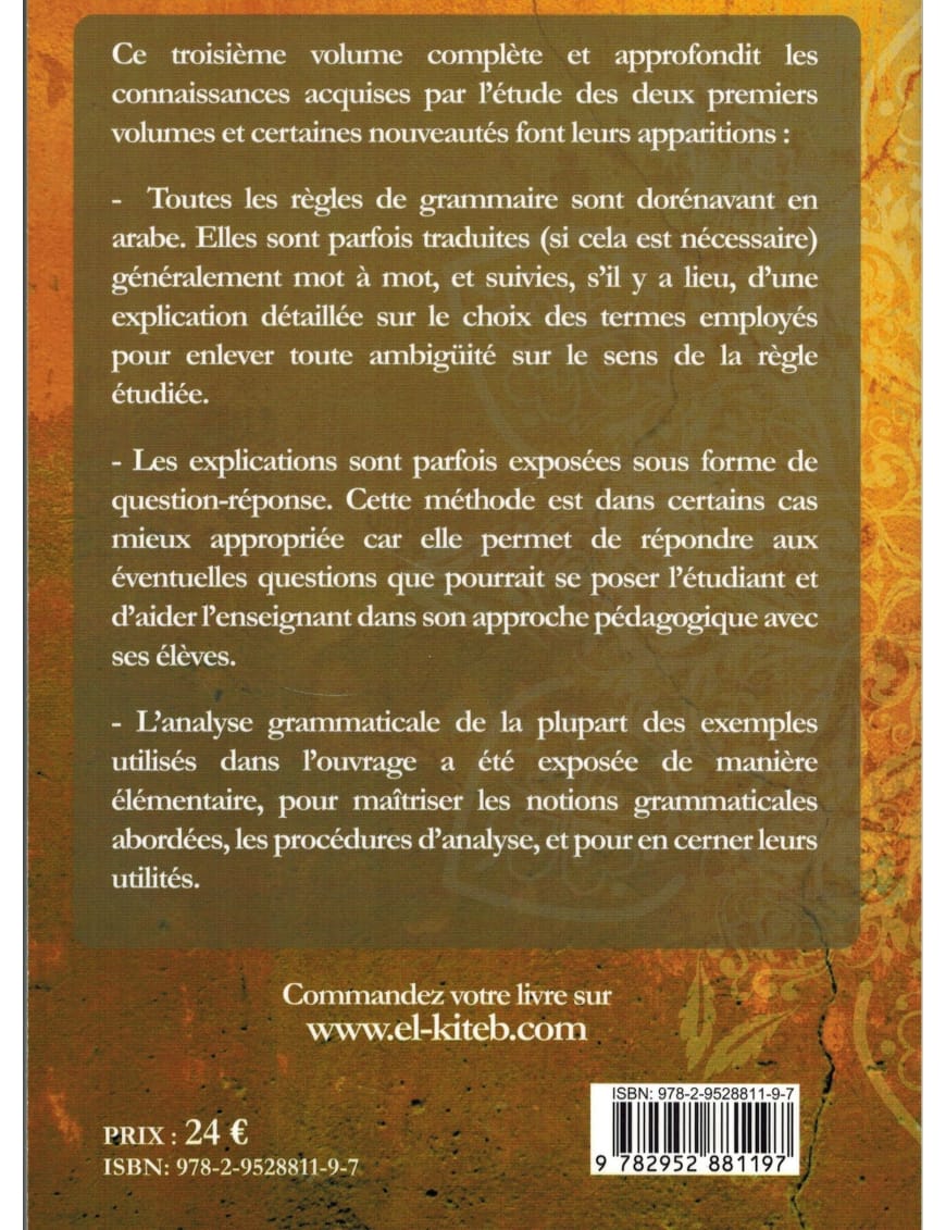 Méthode de Médine - Arabe - Tome 3 - El Kiteb - Sana Sana Livres > Islam > Apprendre l'Arabe 9782952881197 Librairie Musulmane Al-imen