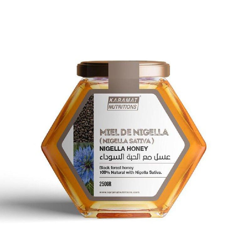 Miel de Nigella Sativa 250g - Bien - être et Santé par Karamat Collection disponible chez Al - imen