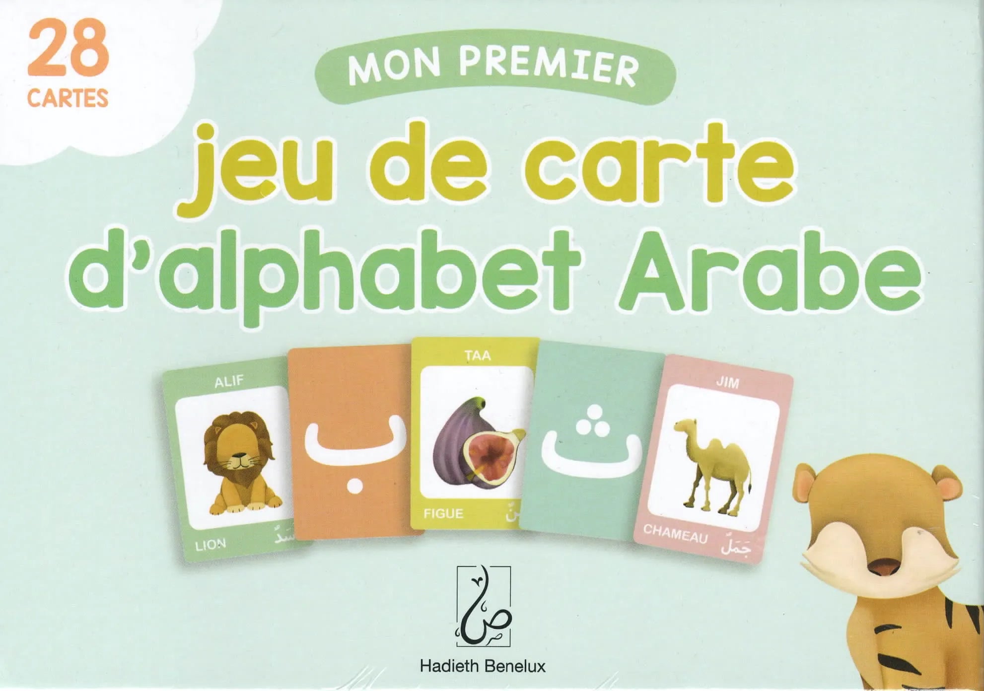 Mon premier jeu de carte de l’alphabet Arabe (28 cartes) - Jeux de cartes par Hadieth Benelux disponible chez Al - imen