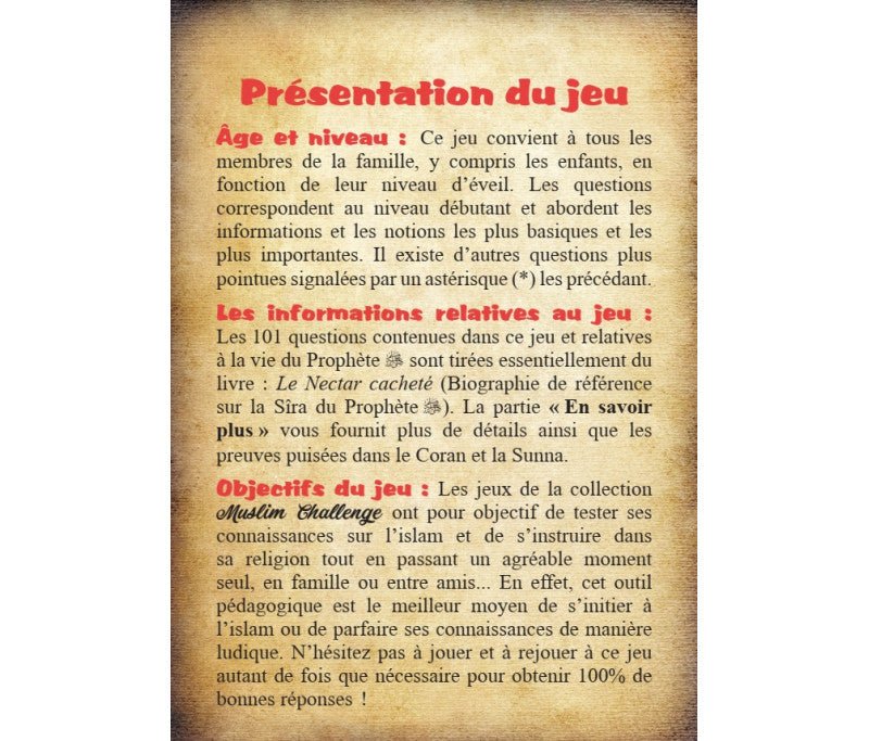 Muslim Challenge : Le Prophète Muhammad (saw) - Livres par édition par Orientica disponible chez Al - imen