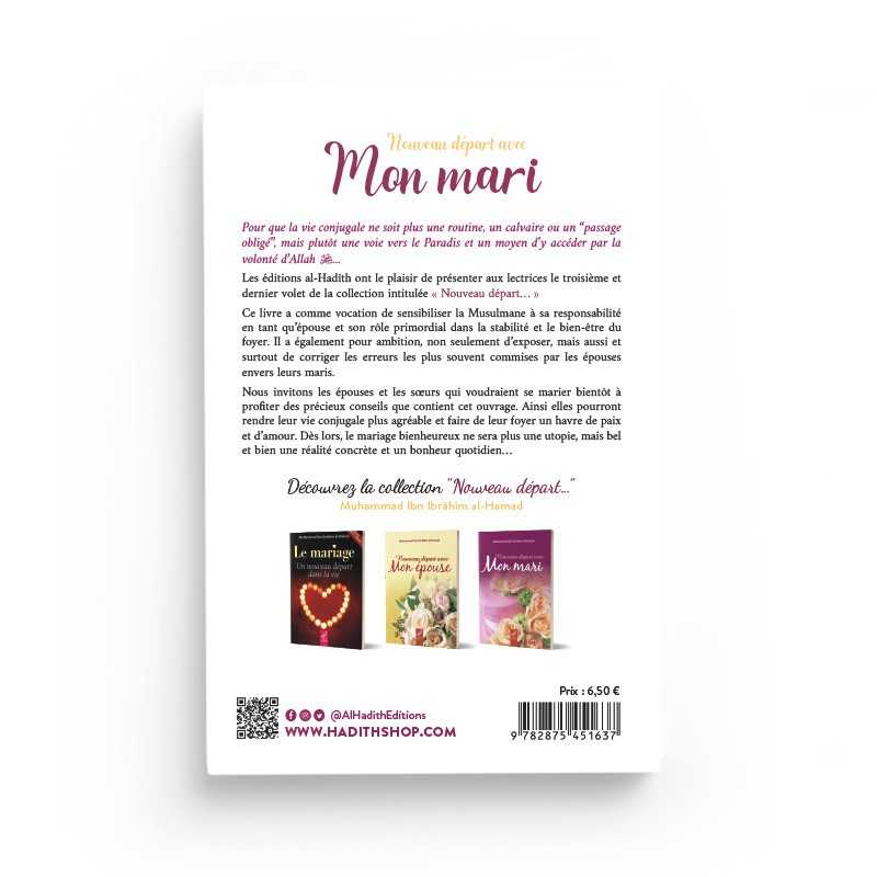 Nouveau départ avec mon mari - Muhammad Ibn Ibrâhîm al - Hamad - Editions Al hadith - Livres par édition par Al - Hadîth disponible chez Al - imen