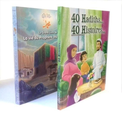 Pack 2 livres : Le Grand Livre de la Vie du Prophète Muhammad + 40 Hadiths... 40 Histoires... (Cartonnés de luxe) - Livres par édition par Al - imen disponible chez Al - imen