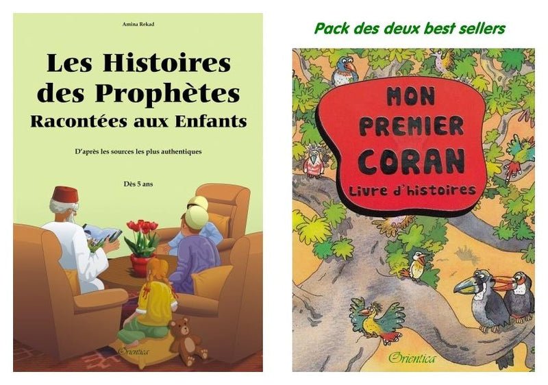 Pack deux livres de référence (à partir de 5 ans) : Mon Premier Coran + Les Histoires des Prophètes Racontées aux Enfants - Livres par édition par Orientica disponible chez Al - imen