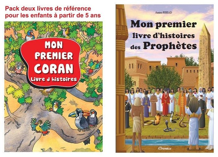 Pack deux livres de référence pour les enfants à partir de 5 ans : Mon premier Coran + Mon premier livre d'histoires des prophètes - Livres par édition par Orientica disponible chez Al - imen