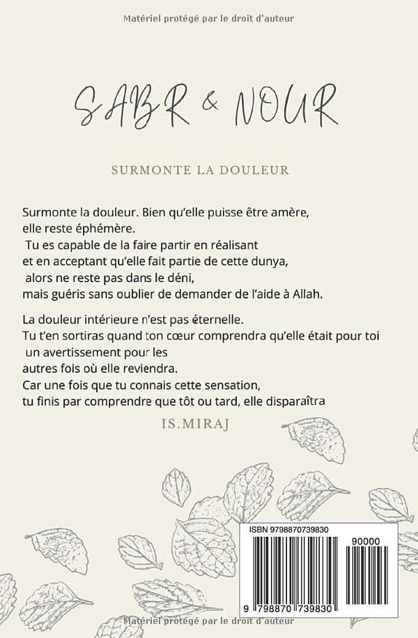 Sabr & Nour: Surmonte la douleur de Is. Miraj - Livres par édition par Al - imen disponible chez Al - imen