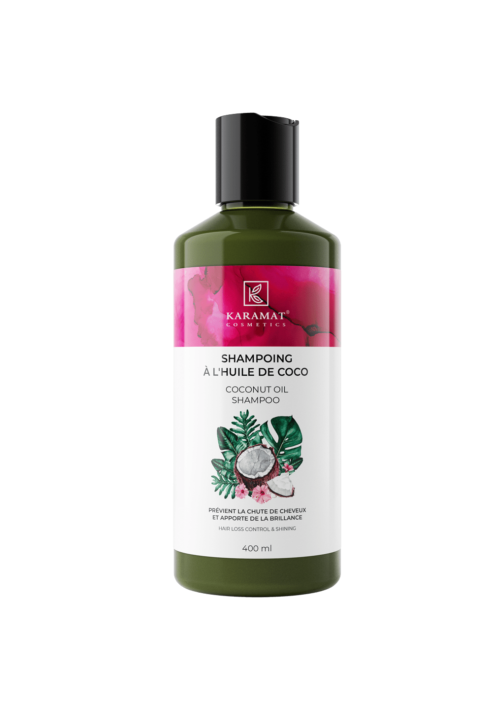 Shampooing à L’huile De Coco Karamat Cosmetics 400 Ml Karamat Collection Bien-être et Santé 034966596857 Librairie Musulmane Al-imen