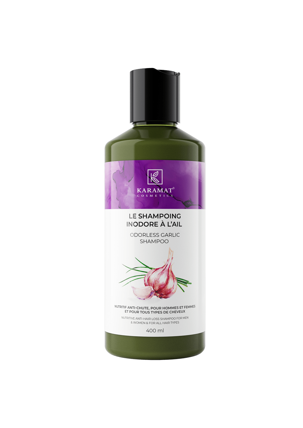 Shampooing à l'ail inodore Karamat Cosmetics 400 Ml - Bien - être et Santé par Karamat Collection disponible chez Al - imen