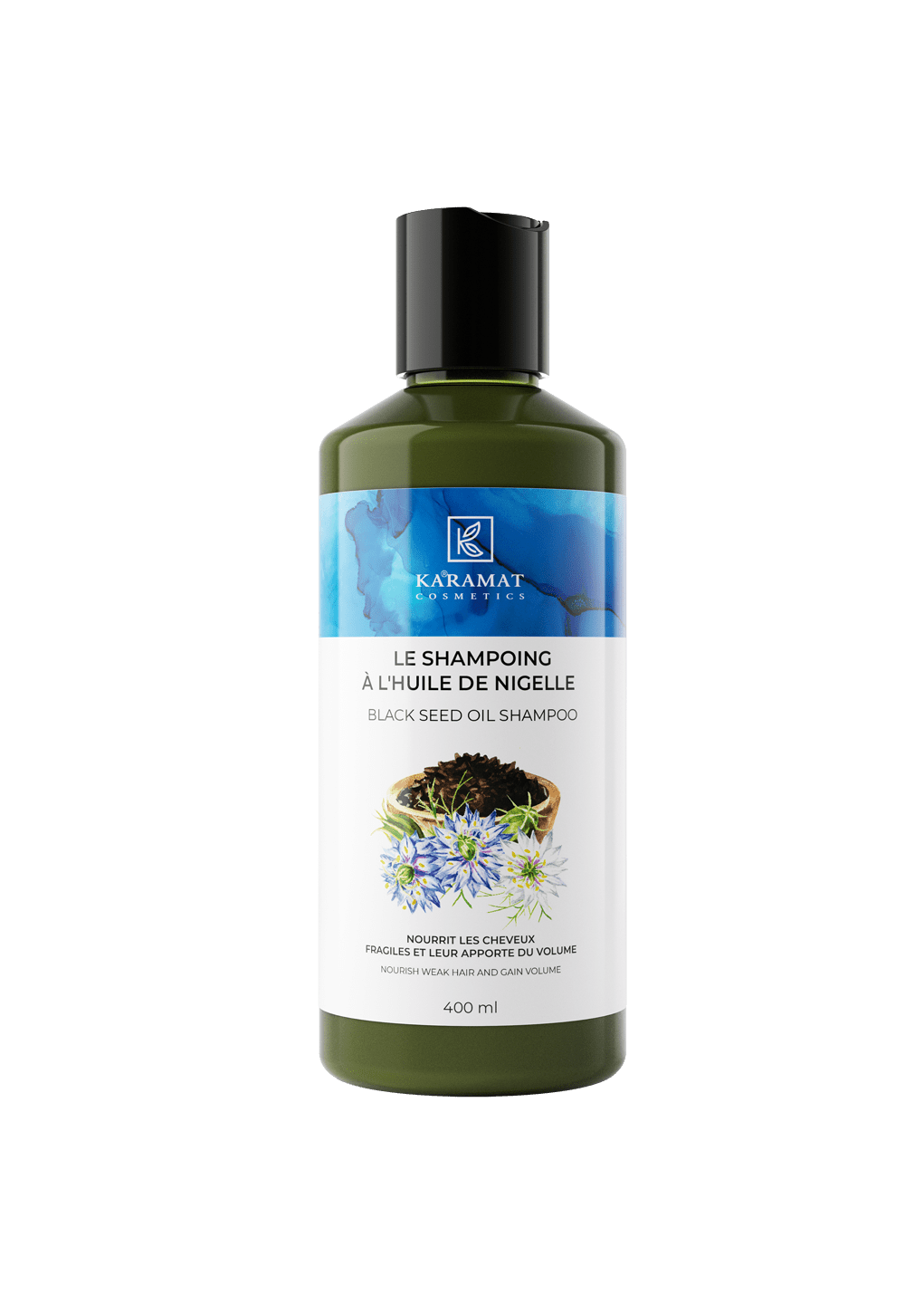 Shampooing à l’huile de nigelle Karamat Cosmetics 400 Ml - Bien - être et Santé par Karamat Collection disponible chez Al - imen