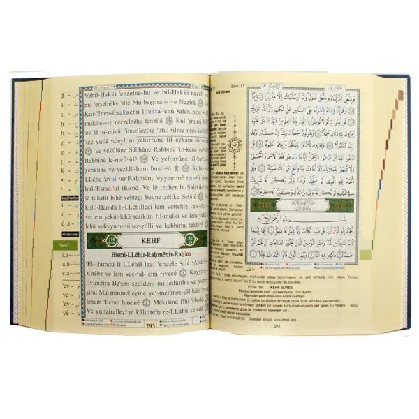 Tajweed Quran with Meaning translation and Transliteration in Turkish, size: 17×24 cm disponible chez Al - imen