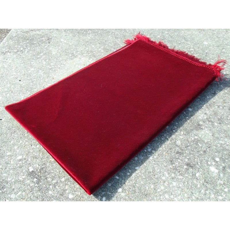 Tapis De Prière Velours Luxe Couleur Unie - ROUGE ESPAGNE - Décoration par Sana disponible chez Al - imen