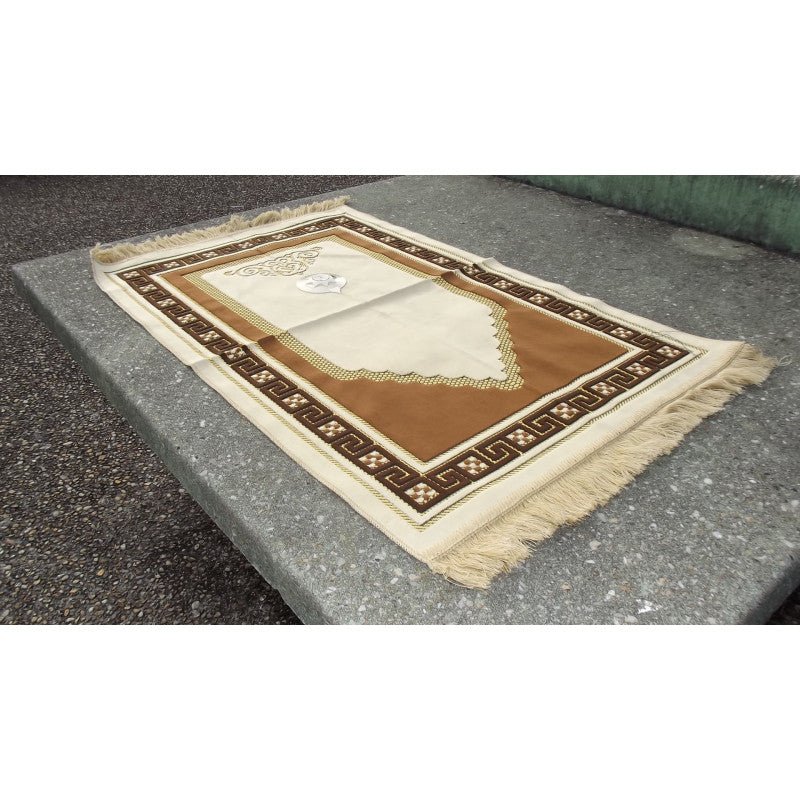 Tapis de prières avec boussole intégrée marron - Tapis et revêtements de sol par Sana disponible chez Al - imen