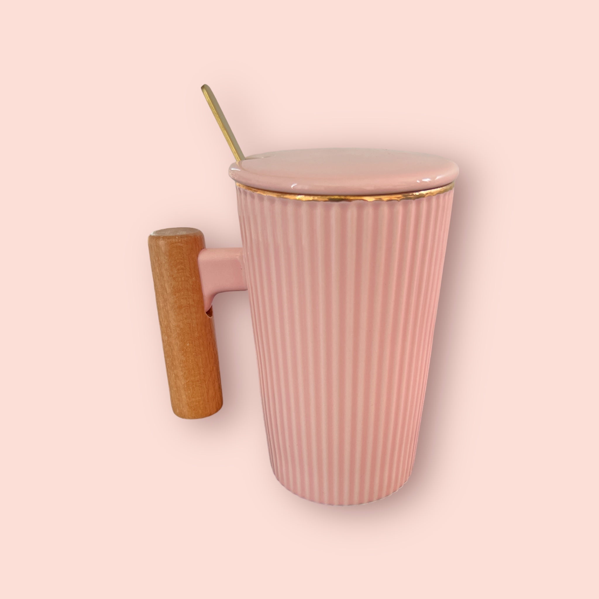 Tasse en céramique couleur Rose pastel effet rétro - Décoration par Al - imen disponible chez Al - imen