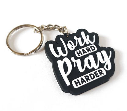 Work hard pray harder sleutelhanger disponible chez Al - imen